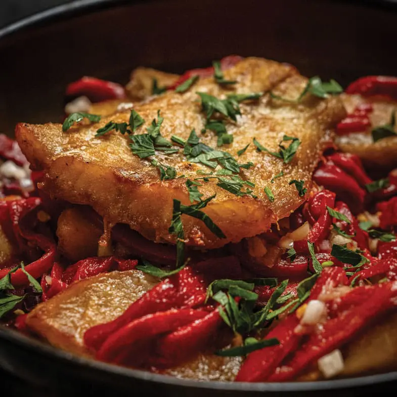 La Feria -Cod, Piquillo Peppers, Potato