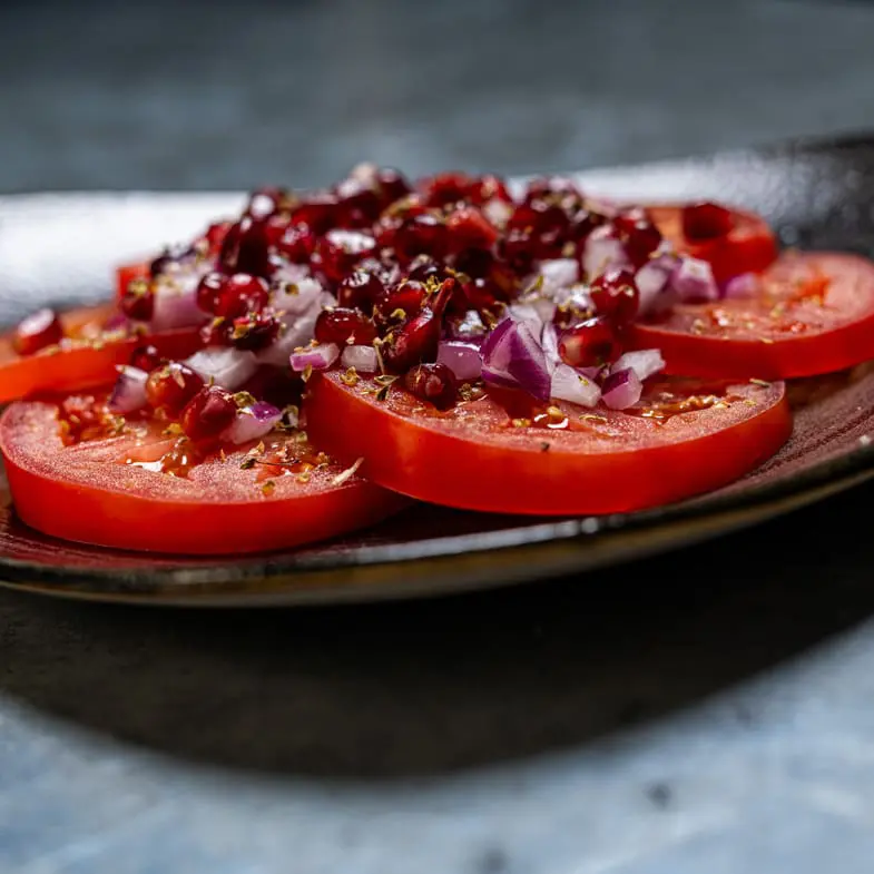 La Feria Harrogate - Tomato, Pomegranate, Red Onion Salad
