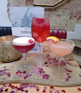 We have just a couple of tables left on Valentine’s Day and here are our specially crafted cocktails to celebrate the special day - Cherry Lips, Raspberry and Rose Spritz and Tickled Pink Margarita. 

Romantic cocktails to be enjoyed at the most romantic restaurant in town.