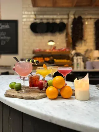 There’s a chill in the air and what better time to try our tempting new list of Autumn Special cocktails. 

Four fabulous margaritas, a seasonal Blackberry and Elderflower Spritz and a warming Campfire Mule are just a few of the treats on offer as the nights draw in and La Feria takes on its cosy winter vibe. 

So come on down, order a cocktail and relax with a group of family or friends. Salud!